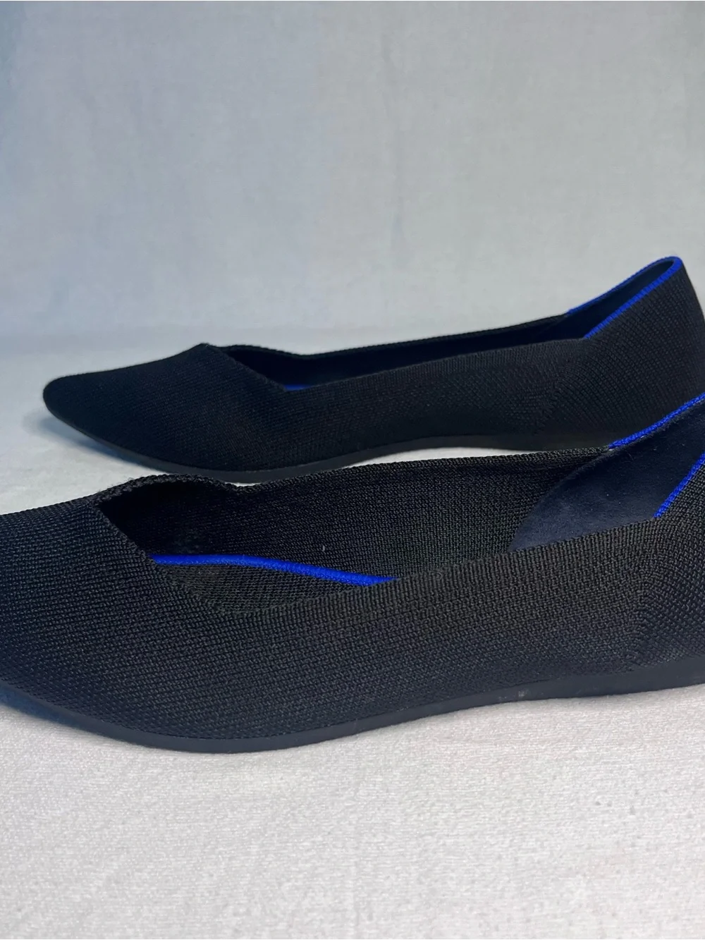Rothy's the Point II Black Flat Slip On Shoes Size 11.5 - EUC